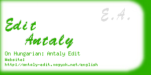 edit antaly business card